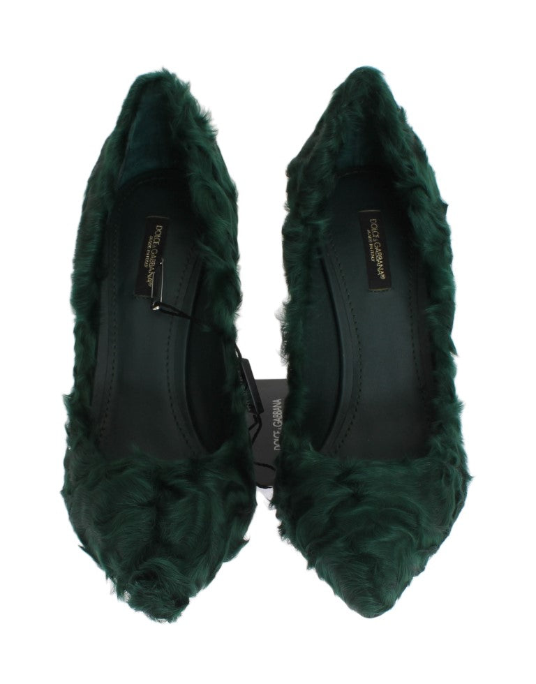 Dolce & Gabbana Green Leather Pumps | Fashionsarah.com