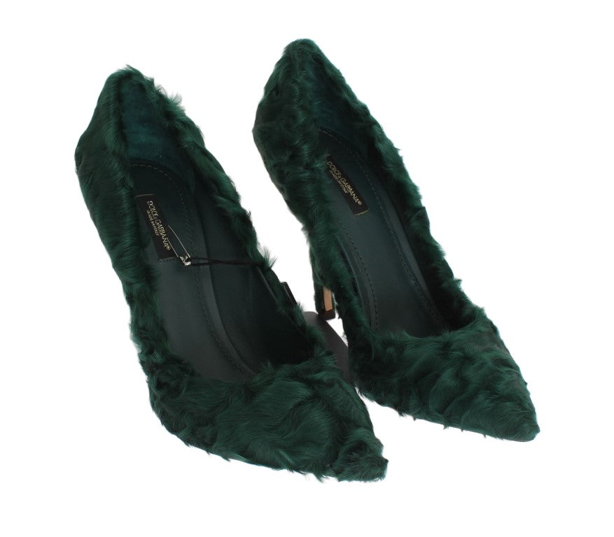 Dolce & Gabbana Green Leather Pumps | Fashionsarah.com