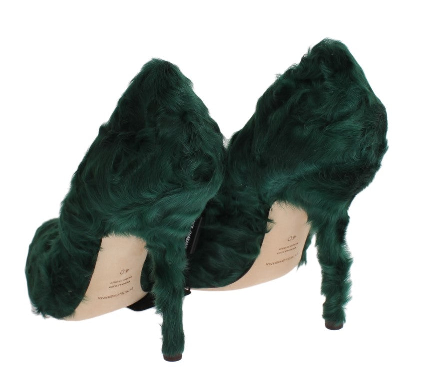 Dolce & Gabbana Green Leather Pumps | Fashionsarah.com