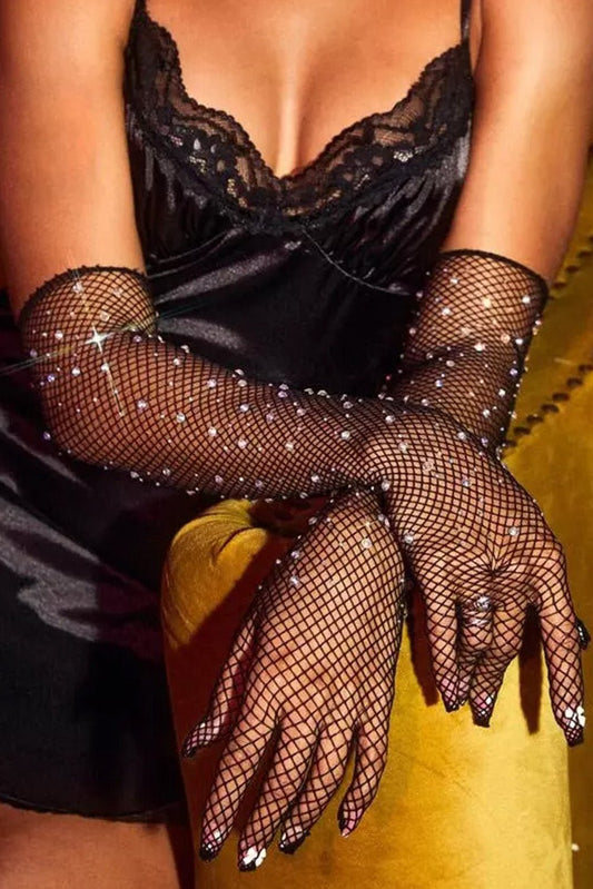 Fashionsarah.com Diamond Mesh Gloves