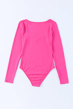 Load image into Gallery viewer, Rose Long Sleeve Square Neck Bodysuit | Fashionsarah.com