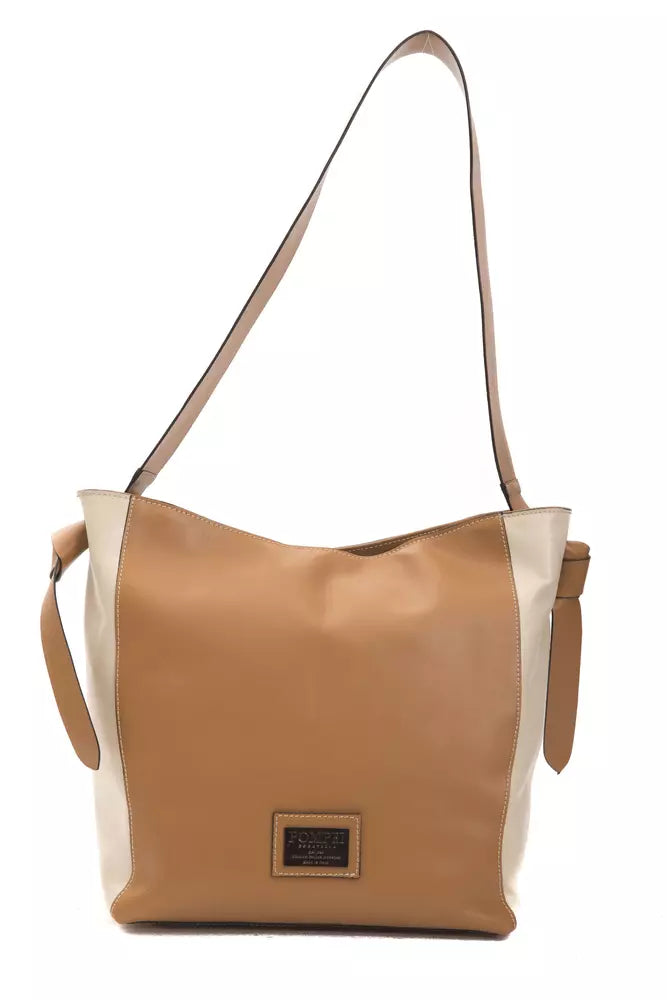 Pompei Donatella Brown Leather Shoulder Bag | Fashionsarah.com