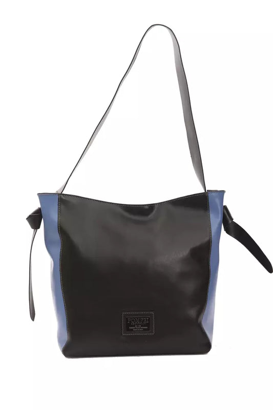 Pompei Donatella Black Leather Shoulder Bag | Fashionsarah.com