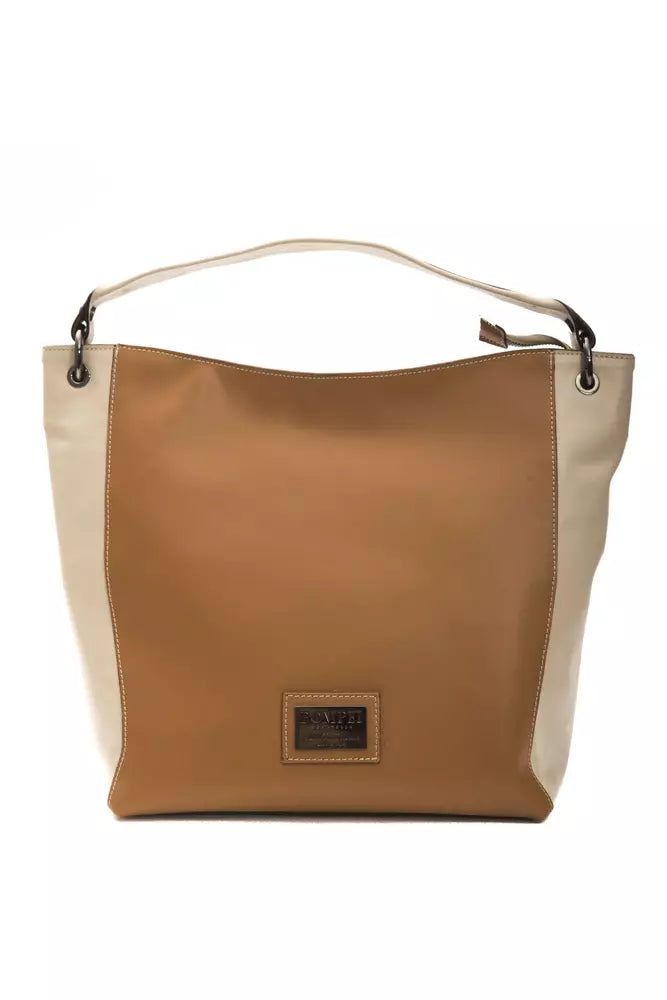 Pompei Donatella Brown Leather Shoulder Bag | Fashionsarah.com