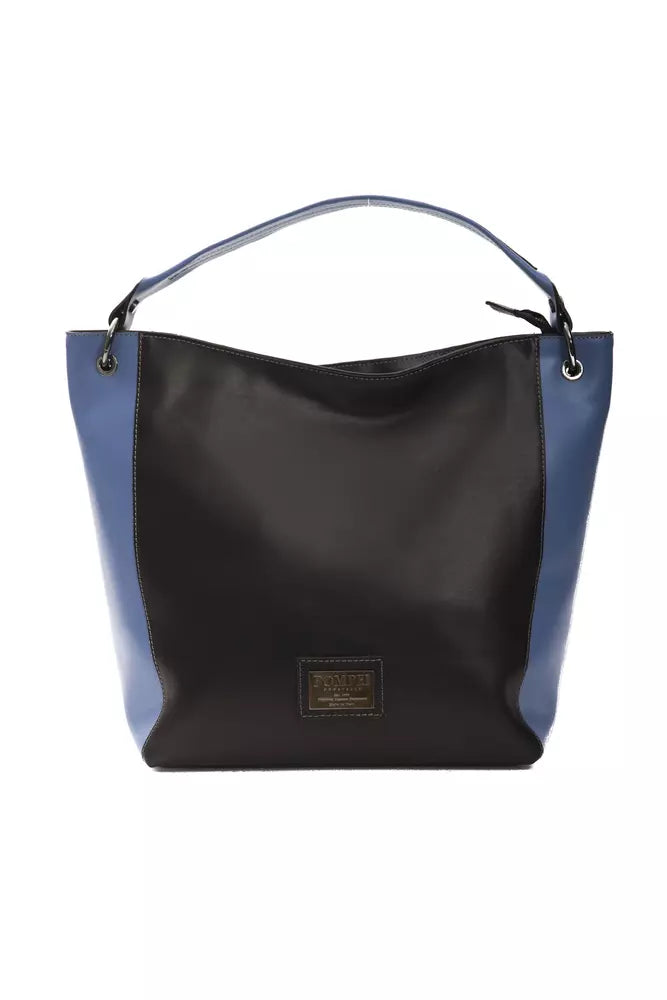 Pompei Donatella Black Leather Shoulder Bag | Fashionsarah.com