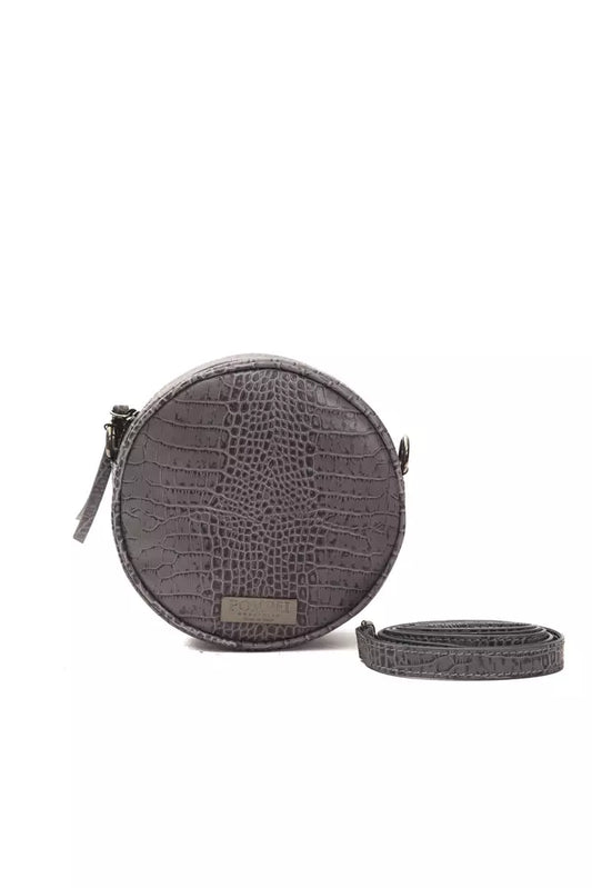 Pompei Donatella Gray Leather Crossbody Bag | Fashionsarah.com