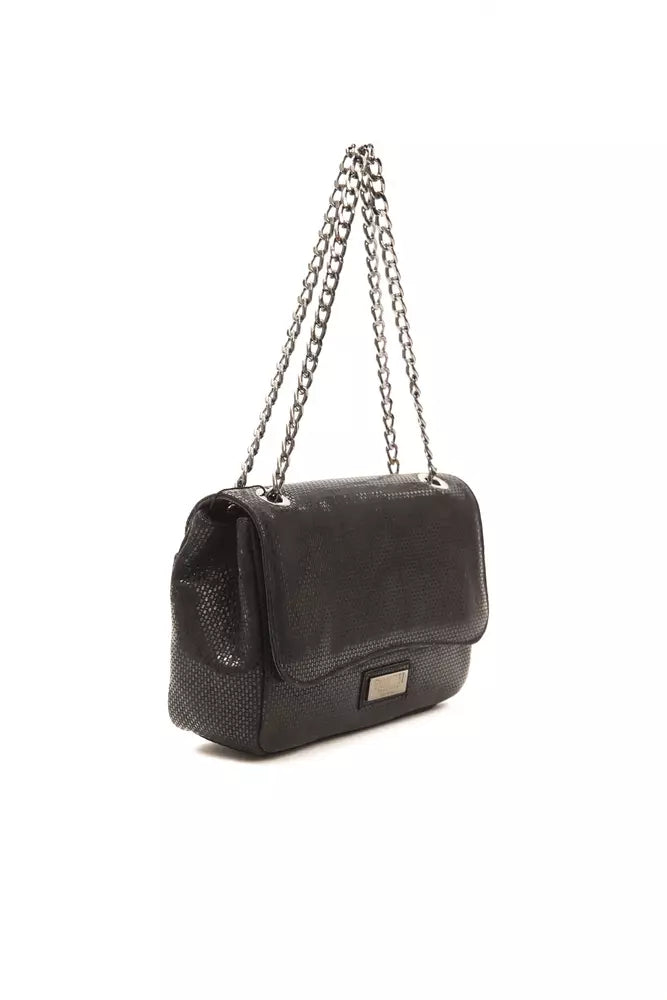 Pompei Donatella Black Leather Crossbody Bag | Fashionsarah.com