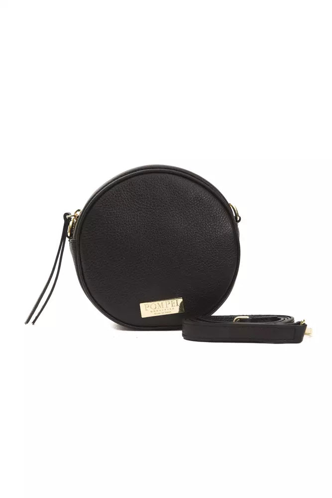 Pompei Donatella Black Leather Crossbody Bag | Fashionsarah.com