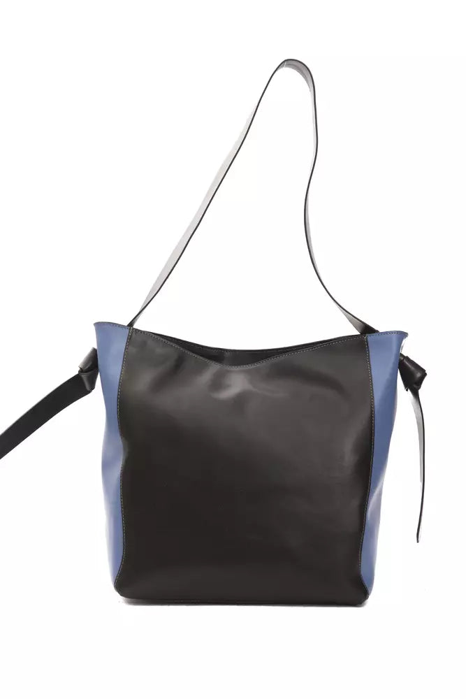 Pompei Donatella Black Leather Shoulder Bag | Fashionsarah.com