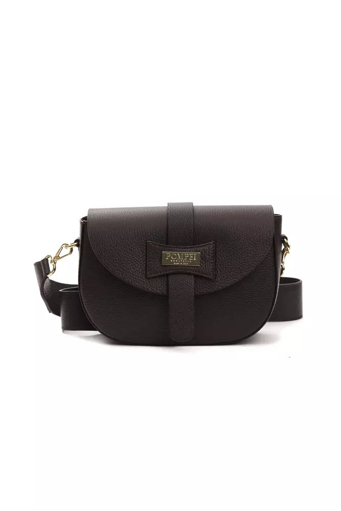 Pompei Donatella Brown Leather Crossbody Bag | Fashionsarah.com