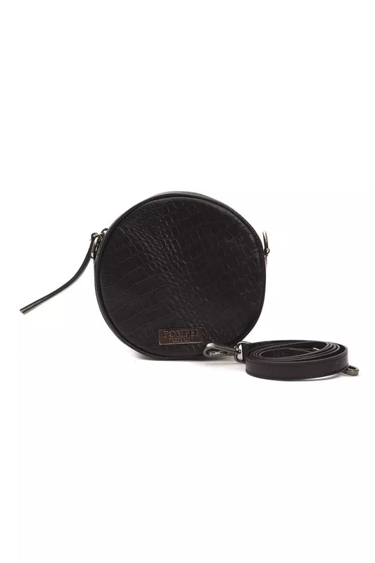 Pompei Donatella Black Leather Crossbody Bag | Fashionsarah.com