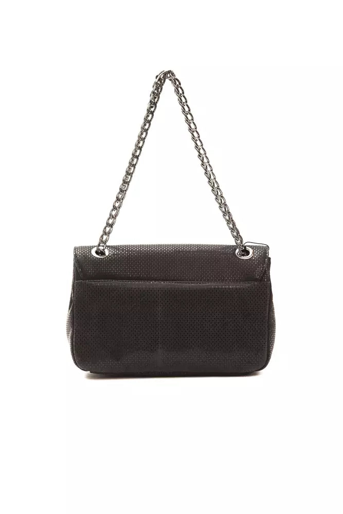 Pompei Donatella Black Leather Crossbody Bag | Fashionsarah.com