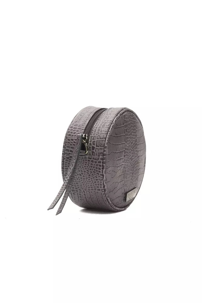 Pompei Donatella Gray Leather Crossbody Bag | Fashionsarah.com