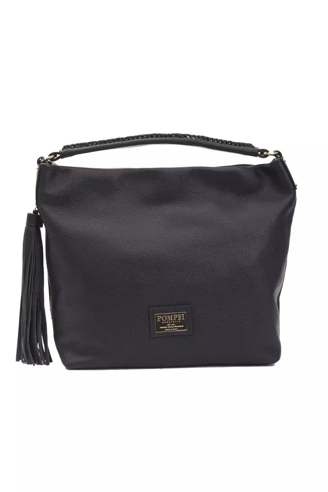 Pompei Donatella Gray Leather Shoulder Bag | Fashionsarah.com