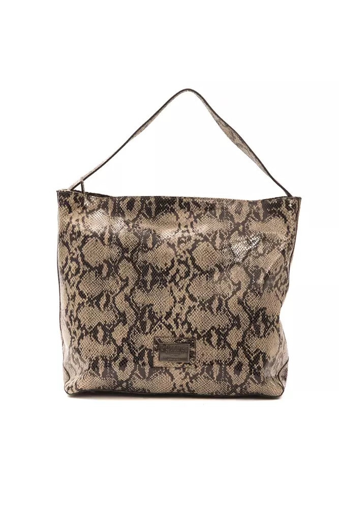 Pompei Donatella Brown Leather Shoulder Bag | Fashionsarah.com