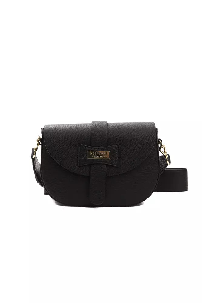 Pompei Donatella Black Leather Crossbody Bag | Fashionsarah.com