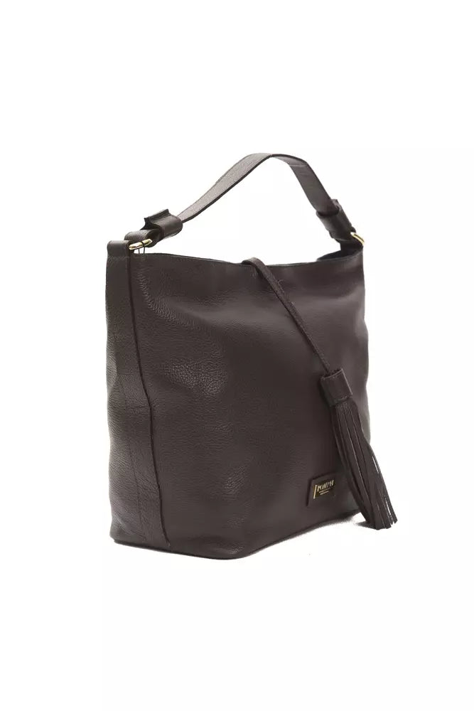 Pompei Donatella Brown Leather Shoulder Bag | Fashionsarah.com