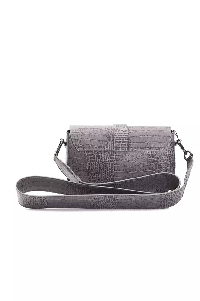 Pompei Donatella Gray Leather Crossbody Bag | Fashionsarah.com