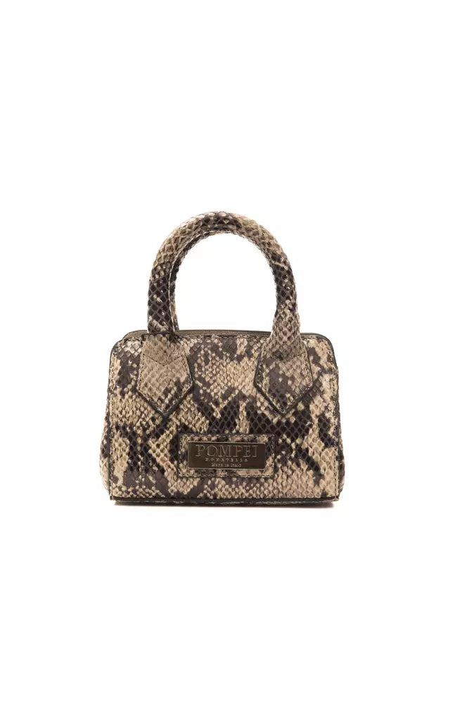 Pompei Donatella Brown Leather Handbag | Fashionsarah.com