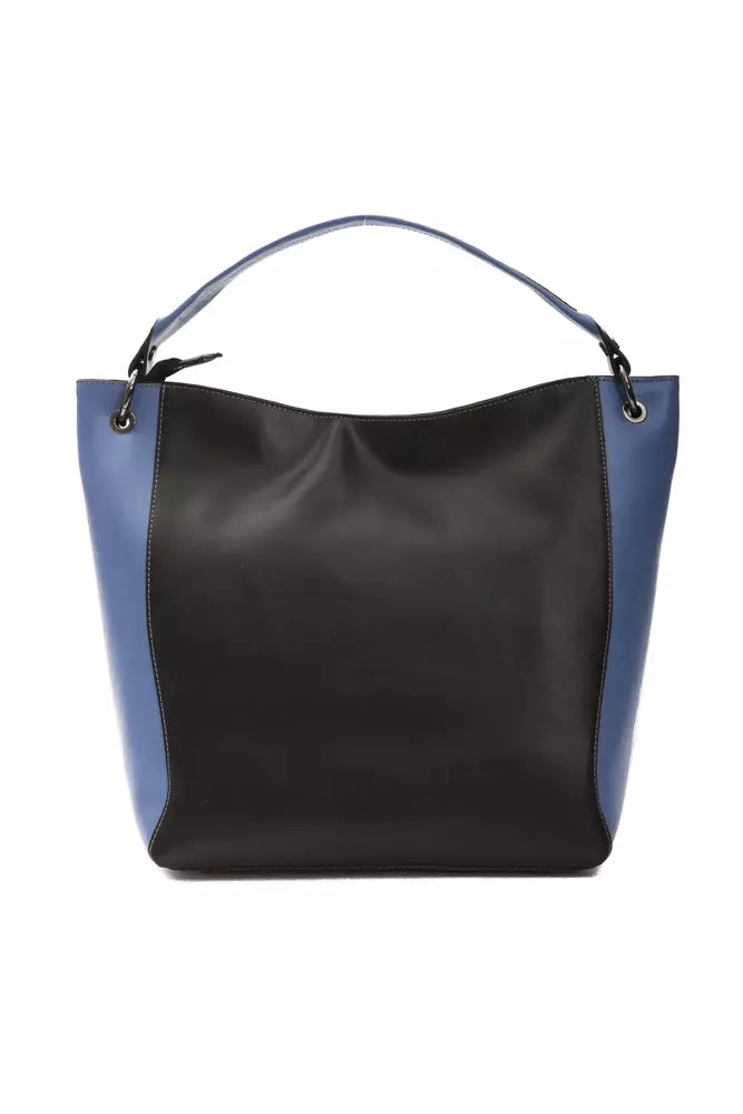 Pompei Donatella Black Leather Shoulder Bag | Fashionsarah.com