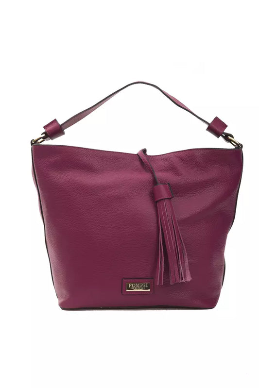 Pompei Donatella Burgundy Leather Shoulder Bag | Fashionsarah.com