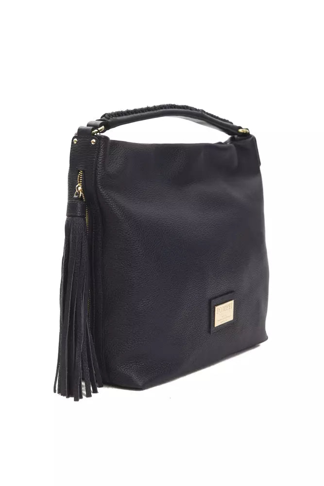 Pompei Donatella Gray Leather Shoulder Bag | Fashionsarah.com