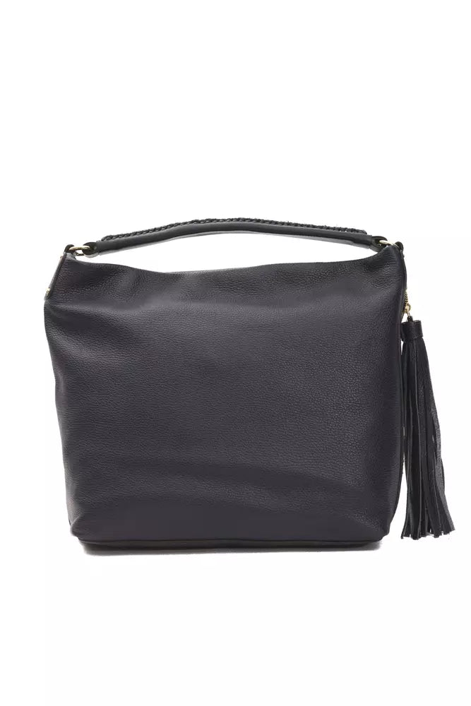 Pompei Donatella Gray Leather Shoulder Bag | Fashionsarah.com