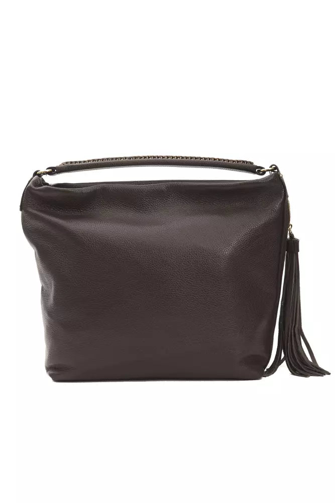 Pompei Donatella Brown Leather Shoulder Bag | Fashionsarah.com