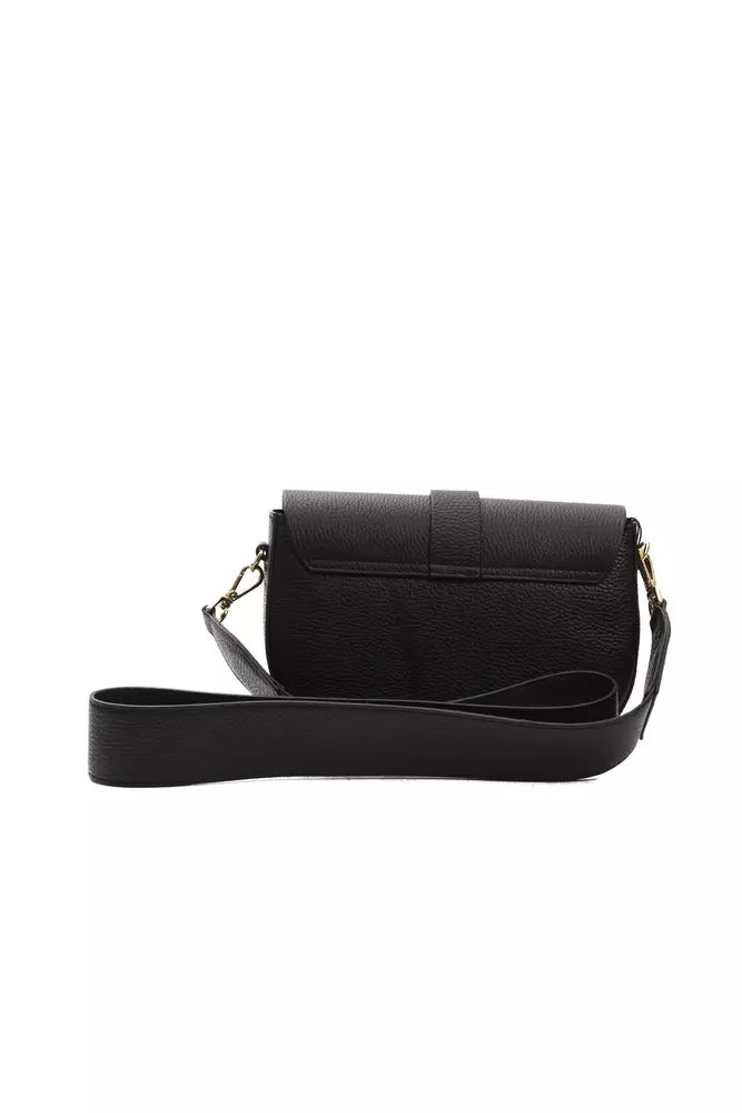 Pompei Donatella Black Leather Crossbody Bag | Fashionsarah.com