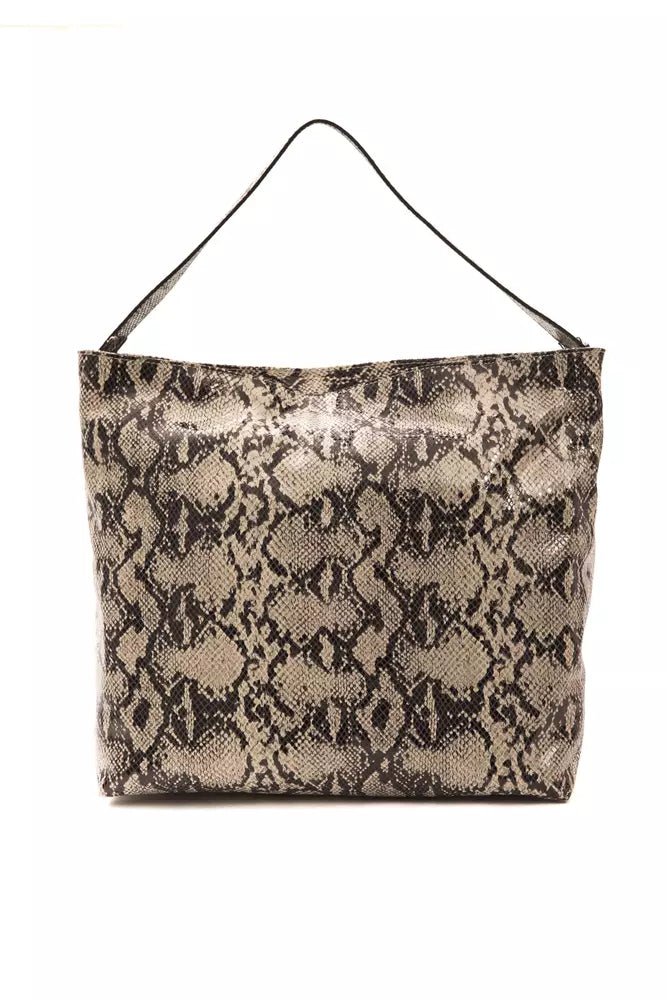 Pompei Donatella Gray Leather Shoulder Bag | Fashionsarah.com