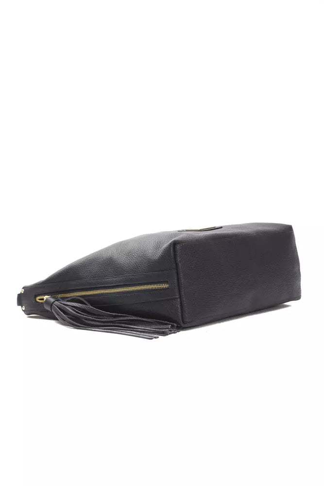 Pompei Donatella Gray Leather Shoulder Bag | Fashionsarah.com