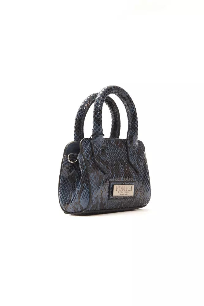 Pompei Donatella Blue Leather Handbag | Fashionsarah.com