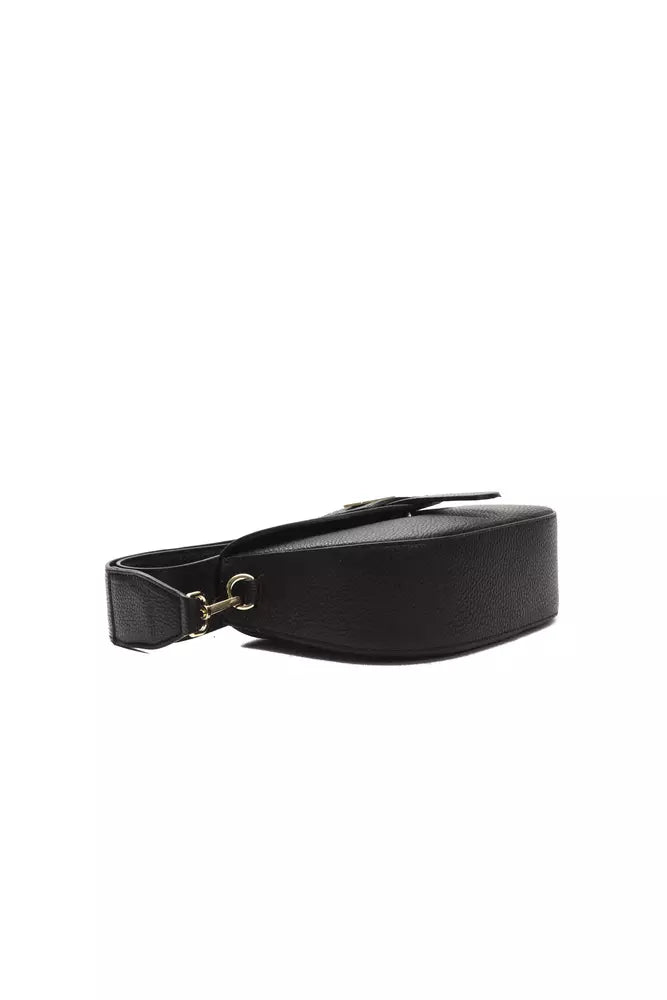 Pompei Donatella Black Leather Crossbody Bag | Fashionsarah.com