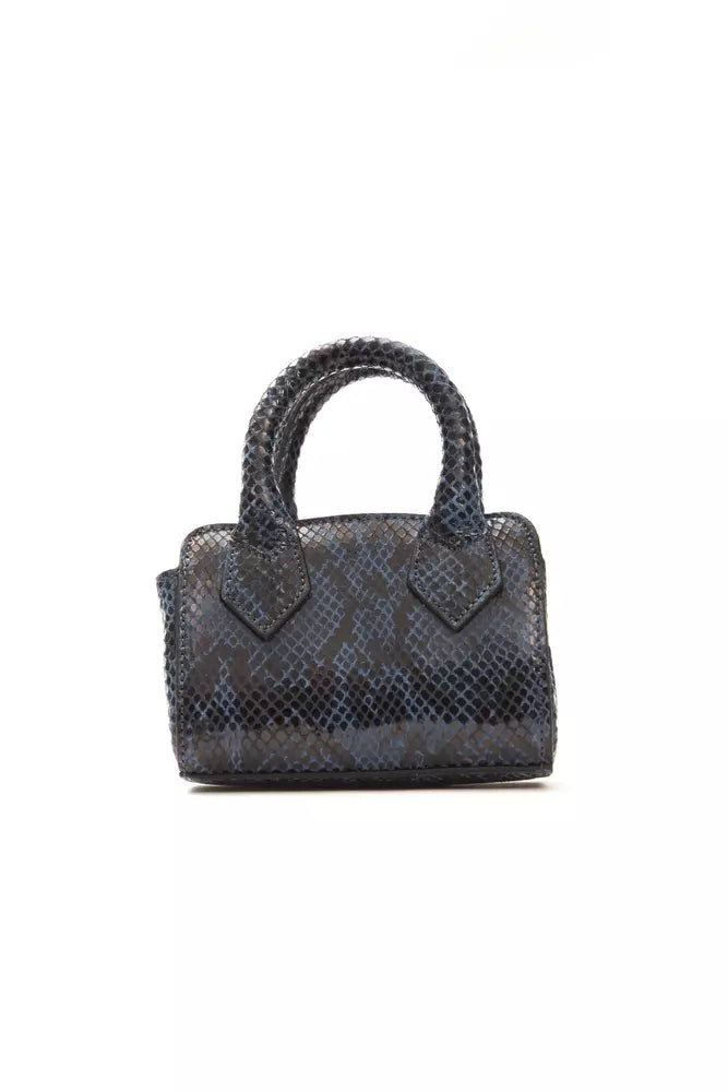 Pompei Donatella Blue Leather Handbag | Fashionsarah.com