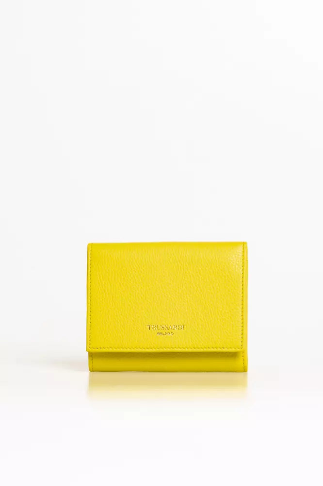 Trussardi Yellow Leather Wallet | Fashionsarah.com