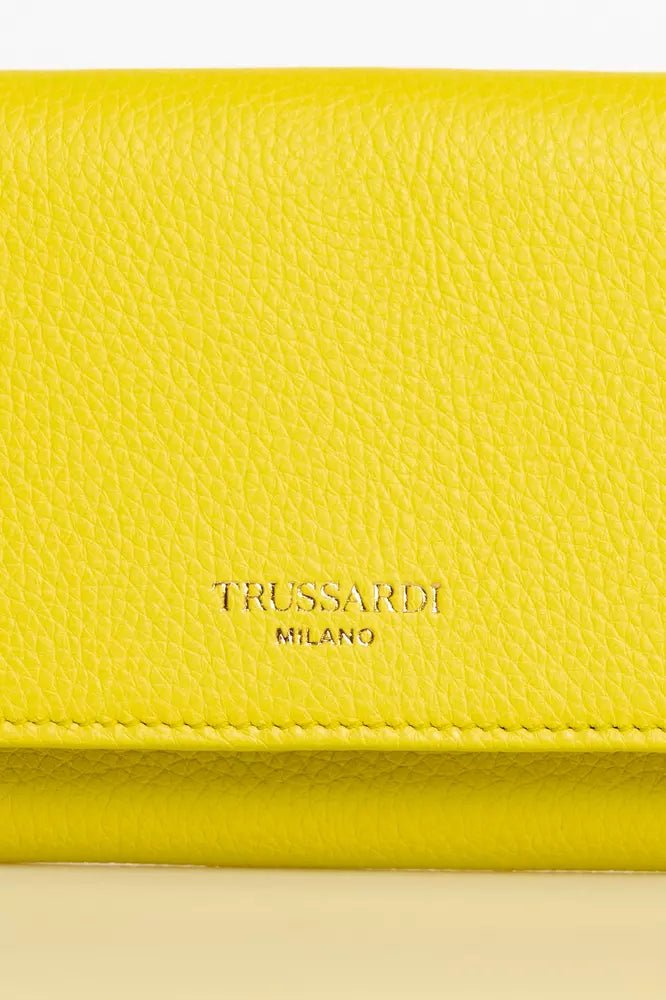 Trussardi Yellow Leather Wallet | Fashionsarah.com