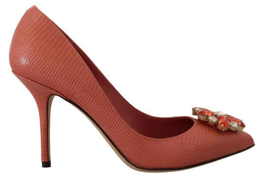 Dolce & Gabbana Exotic Leather Heels Pumps in Pink | Fashionsarah.com