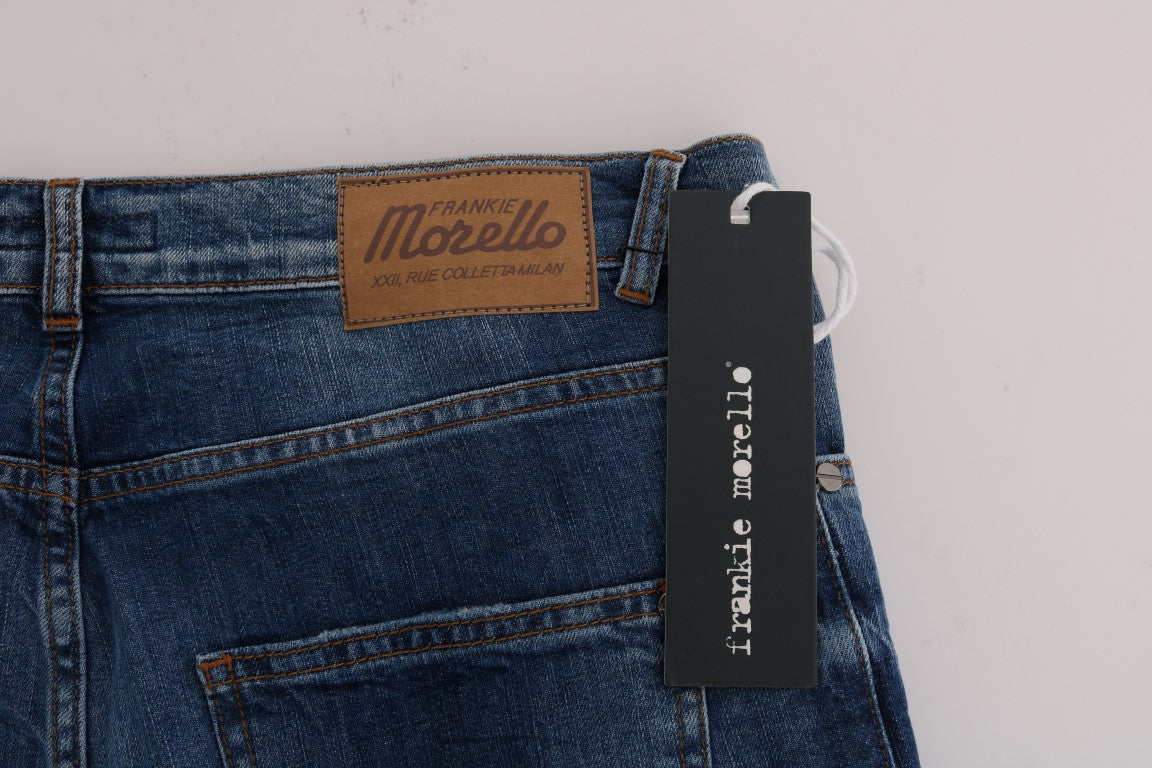 Fashionsarah.com Fashionsarah.com Frankie Morello Chic Slim Fit Blue Distressed Jeans