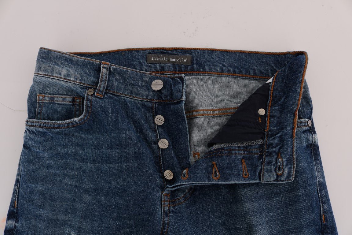 Frankie Morello Svelte Italian Denim - Slim Fit Blue Jeans | Fashionsarah.com