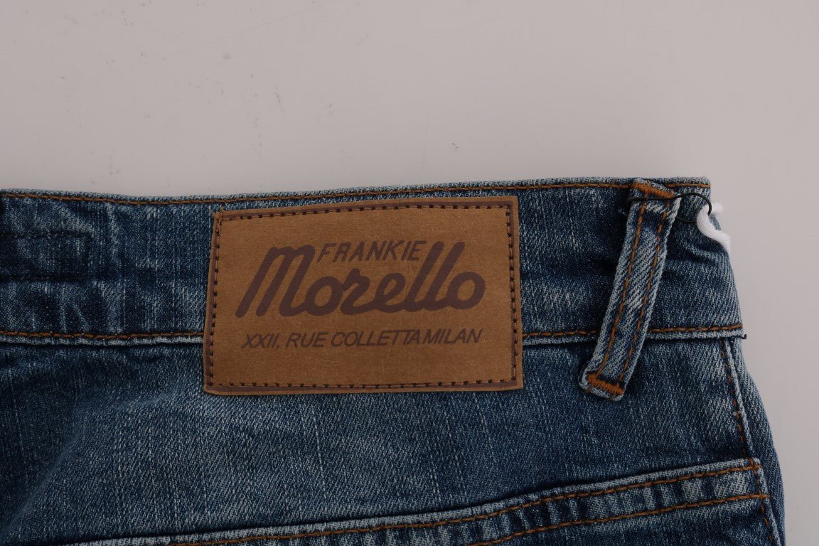 Frankie Morello Svelte Italian Denim - Slim Fit Blue Jeans | Fashionsarah.com
