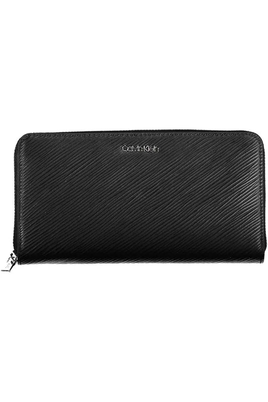 Fashionsarah.com Fashionsarah.com Calvin Klein Chic RFID-Safe Black Wallet with Zip Closure