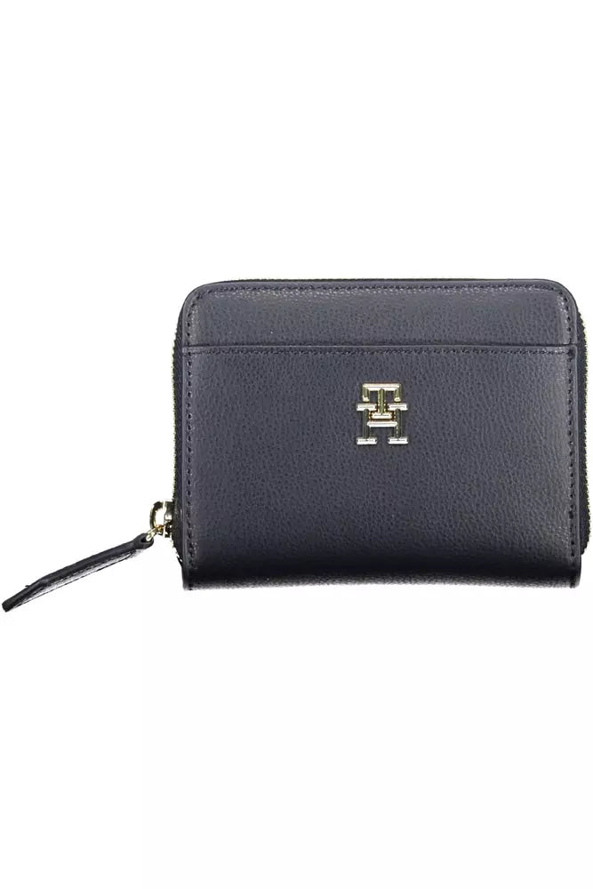 Fashionsarah.com Fashionsarah.com Tommy Hilfiger Elegant Blue Zip Wallet with Contrasting Details