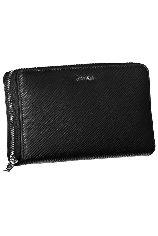 Fashionsarah.com Fashionsarah.com Calvin Klein Chic RFID-Safe Black Wallet with Zip Closure