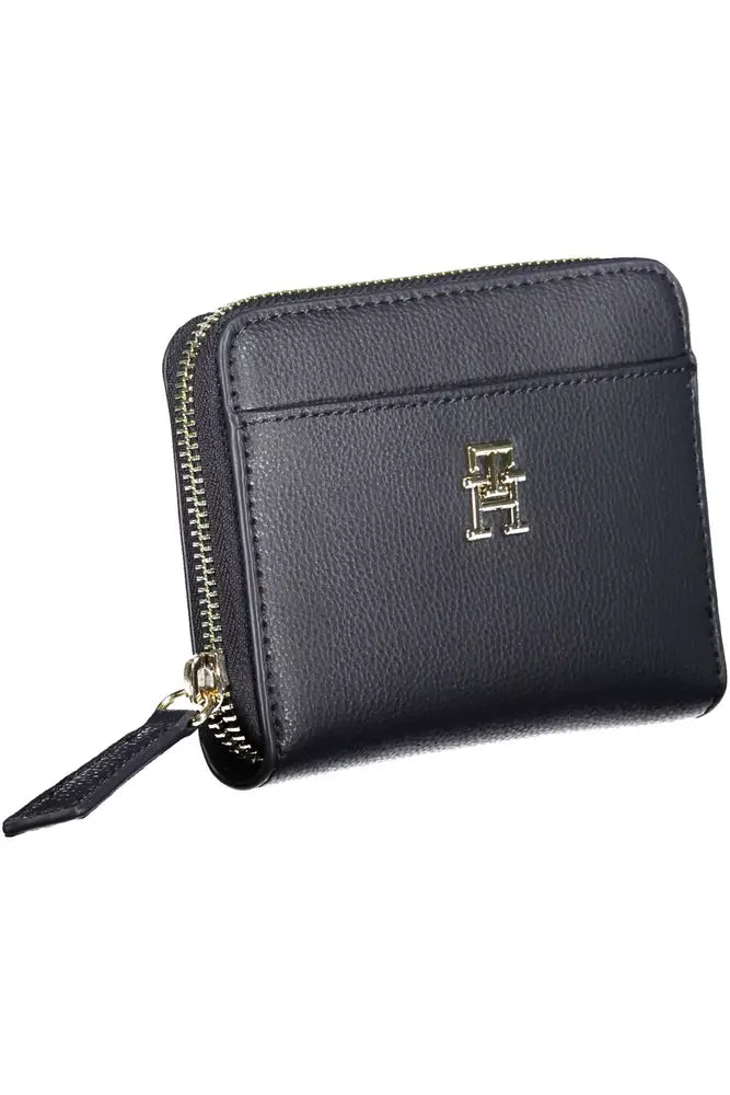 Fashionsarah.com Fashionsarah.com Tommy Hilfiger Elegant Blue Zip Wallet with Contrasting Details