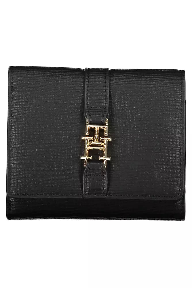 Fashionsarah.com Fashionsarah.com Tommy Hilfiger Elegant Black Polyethylene Trifold Wallet