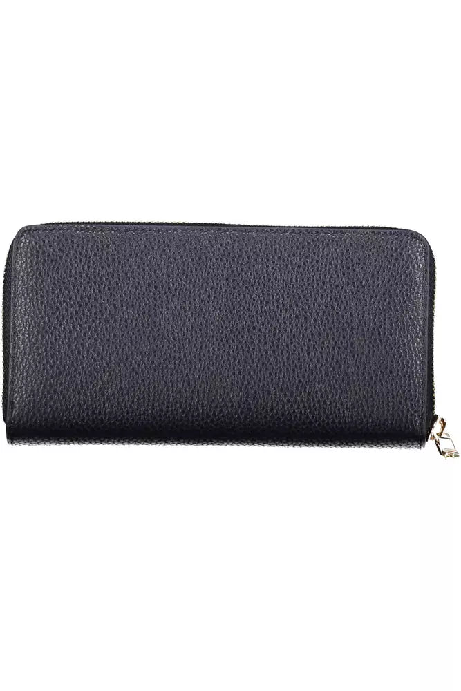 Fashionsarah.com Fashionsarah.com Tommy Hilfiger Elegant Blue Polyethylene Wallet with Logo Detail