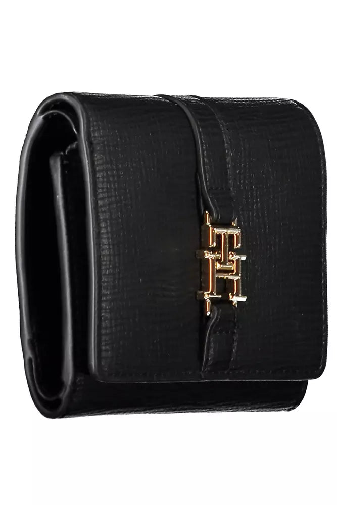 Fashionsarah.com Fashionsarah.com Tommy Hilfiger Elegant Black Polyethylene Trifold Wallet