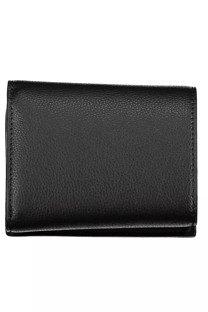 Fashionsarah.com Fashionsarah.com Tommy Hilfiger Sleek Black Polyethylene Wallet with Secure Closure