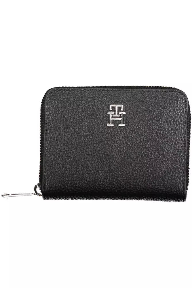 Fashionsarah.com Fashionsarah.com Tommy Hilfiger Elegant Black Polyethylene Zip Wallet