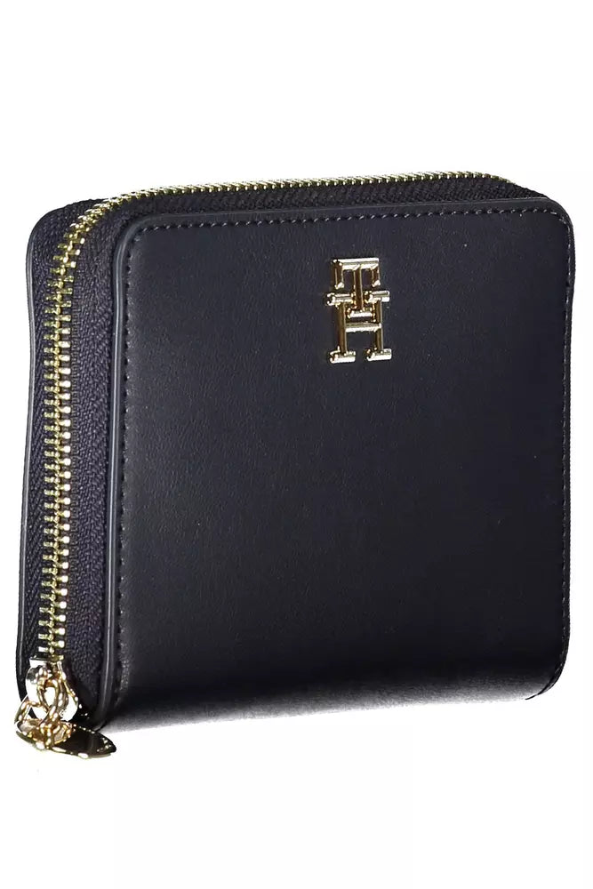 Fashionsarah.com Fashionsarah.com Tommy Hilfiger Elegant Blue Polyethylene Wallet with Coin Purse